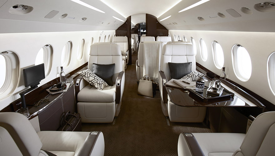 falcon 2000ex interior